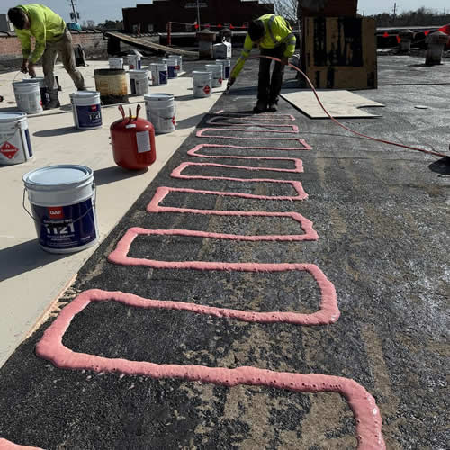 Flat roof installation